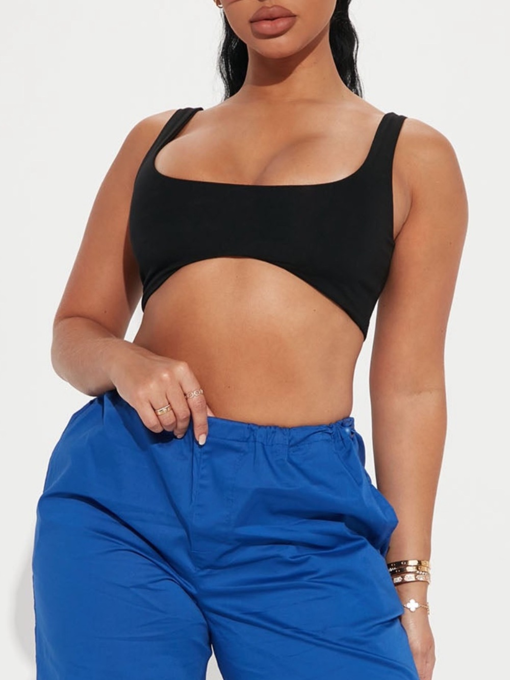 Fashion Nova Black Crop Tank Top